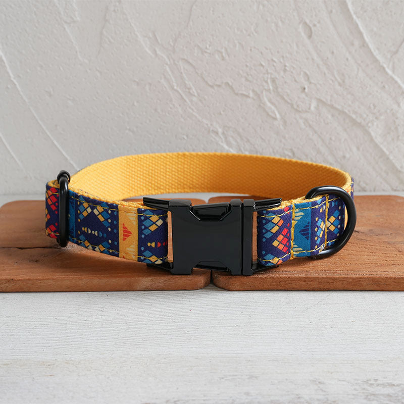 Dog Collar Pet Supplies Leash Set Black Buckle