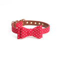 Polka dot pet bow collar collar