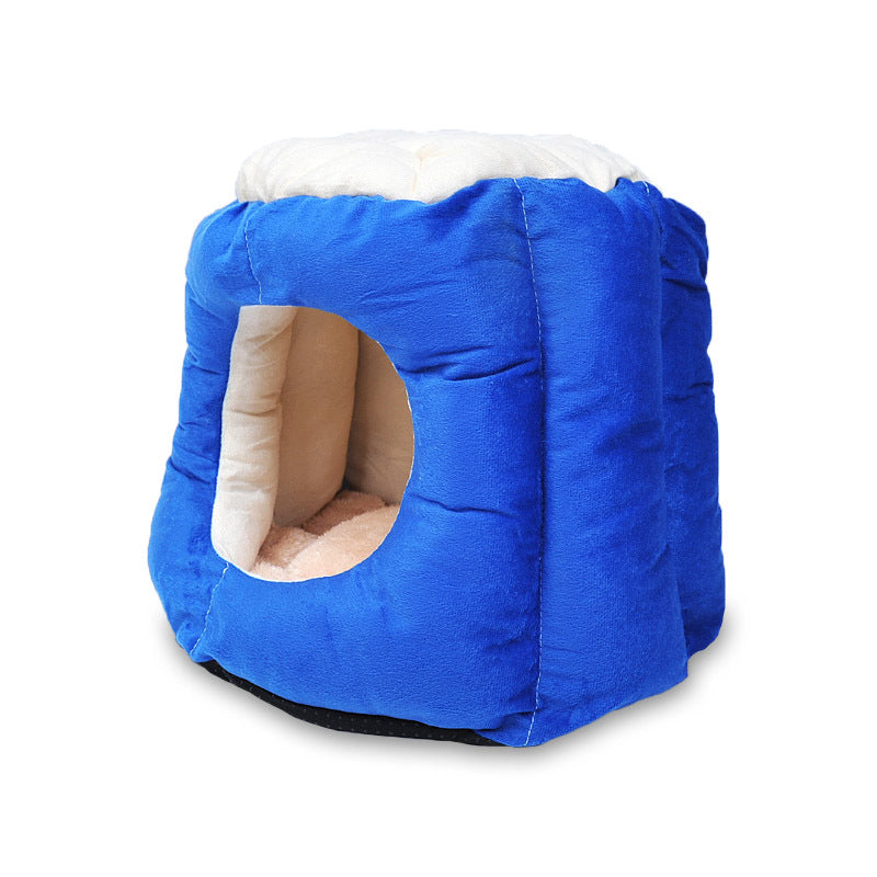 Semi-enclosed cat tent pet nest