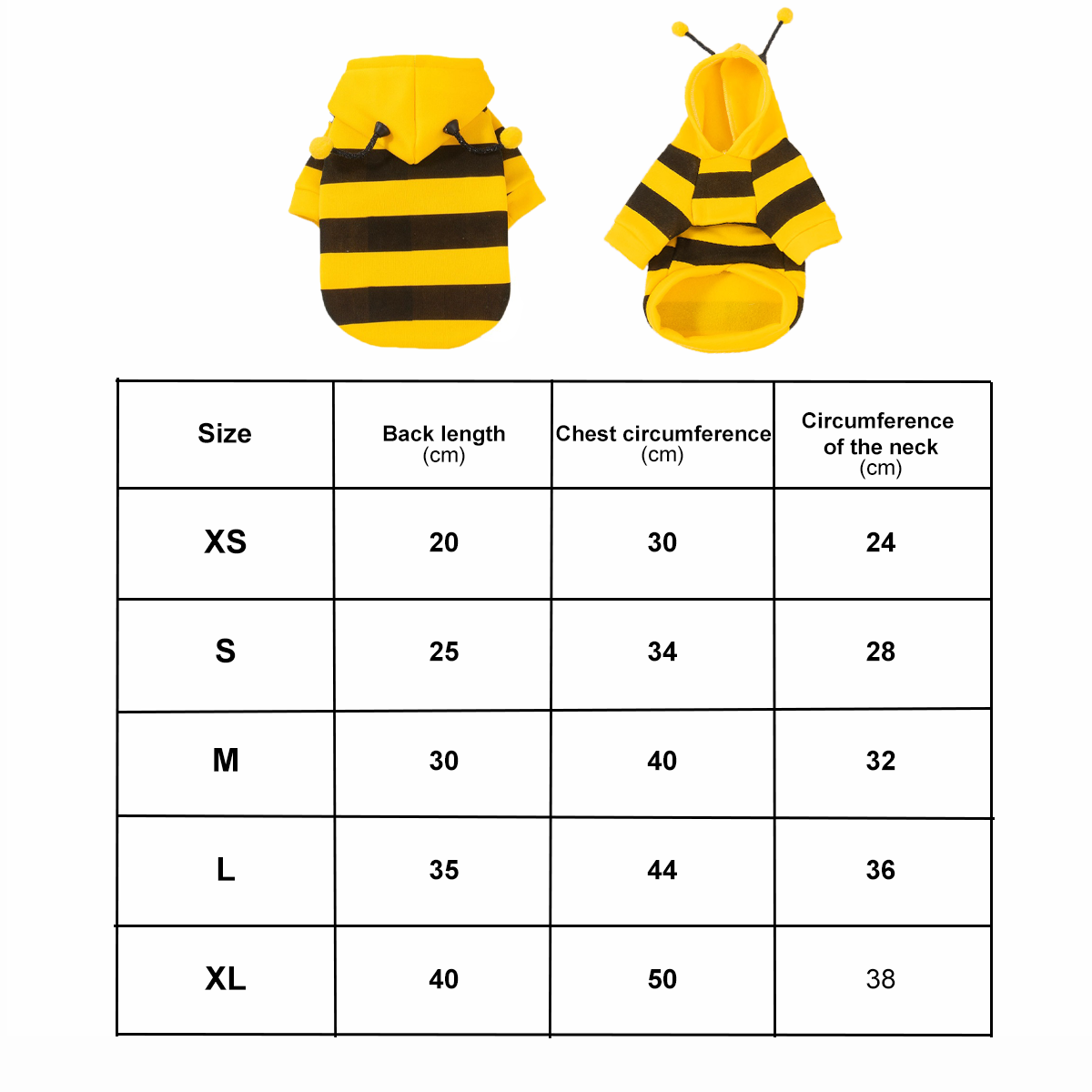 Cute Cat Bee Costume - Pet Halloween Apparel Bumble Bee Cosplay Clothes Antennae, Soft Warm Fleece Hoodie For Cats, Kittens, And Small Dogs, Perfect