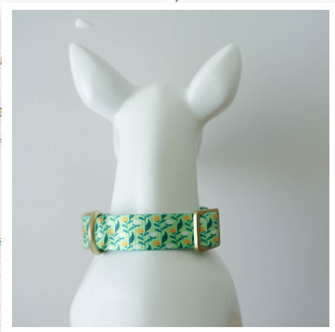 Nylon Ribbon Pet Collar With Flower Series