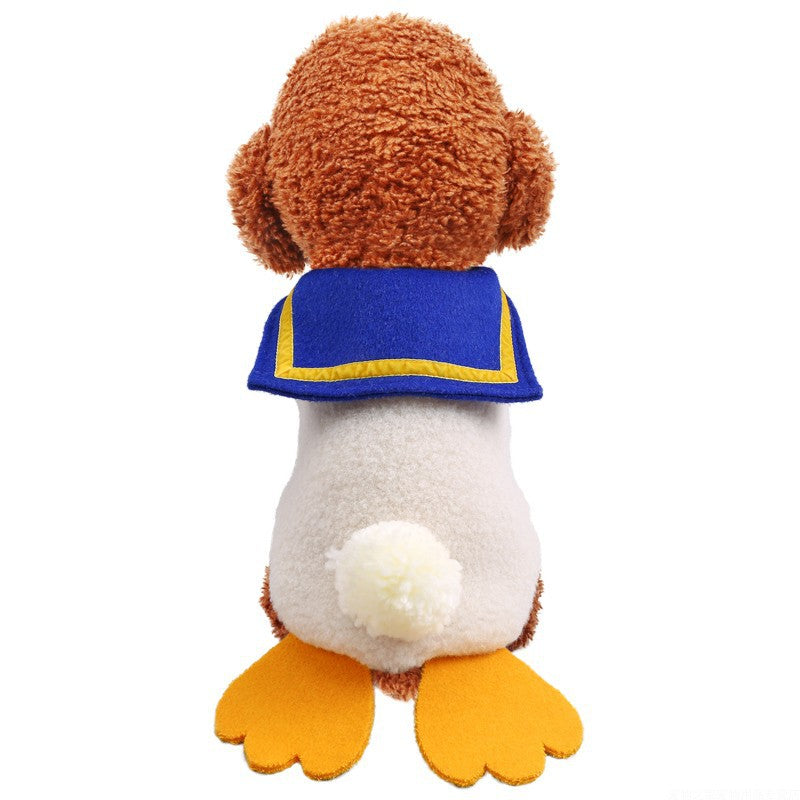 Dog clothes thicken warm and cute big fat duck vest