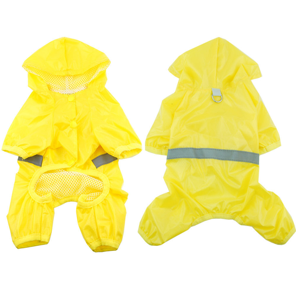 Reflective double layer pet waterproof raincoat