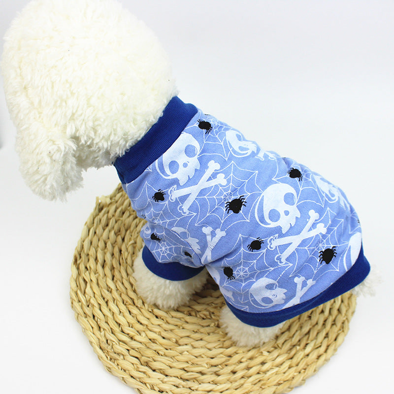 Clothes spring and summer clothing cartoon print T-shirt Teddy pet clothing