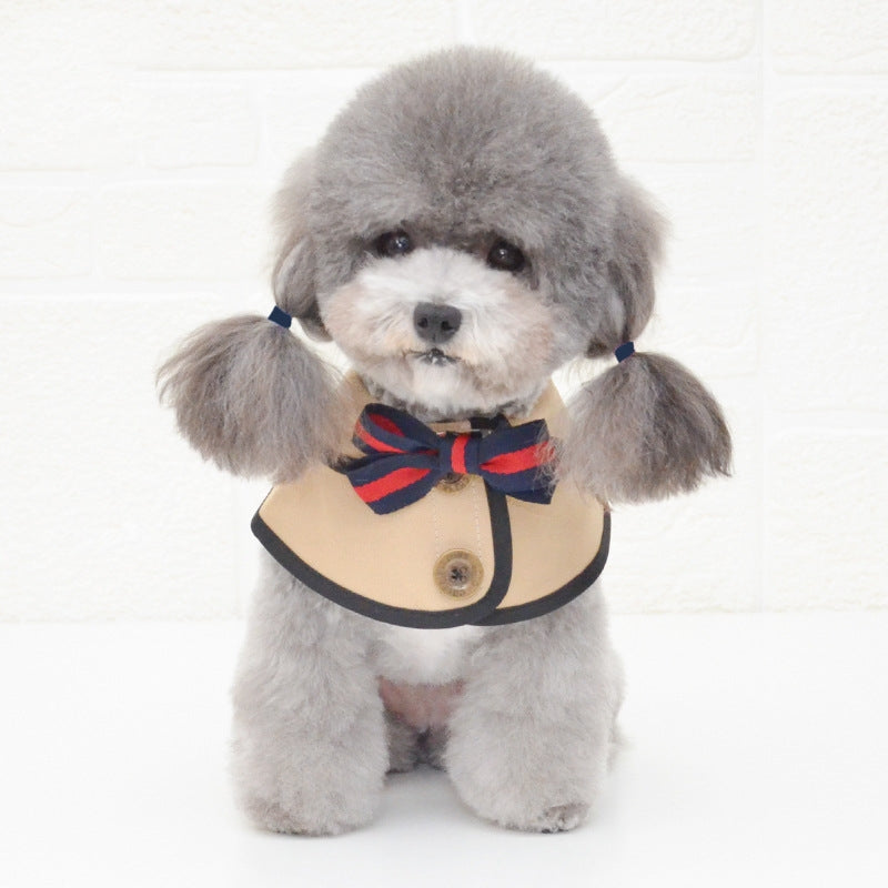 Pet bow tie saliva towel