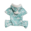 Plush thick four-legged dog clothes