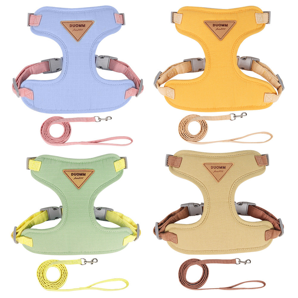 Dog Breast Strap Anti Breaking Loose Pet Harness Small Dog Dog Leash Pet Hand Holding Rope Wholesale