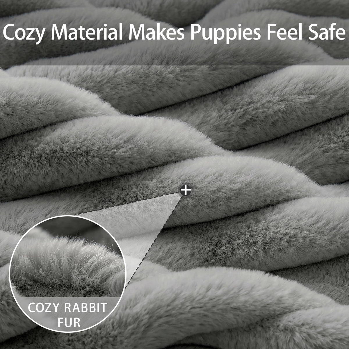 Dog Beds For Small Medium Dogs, Washable Fluffy Cat Puppy Bed Rectangle Calming Sleeping Pet Cat Bed For Indoor Dogs, Removable Zipper Cover