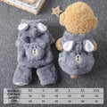 Winter Pet Clothing Teddy Bear-style Four-legged Outfit Fleece-lined And Extra-thick