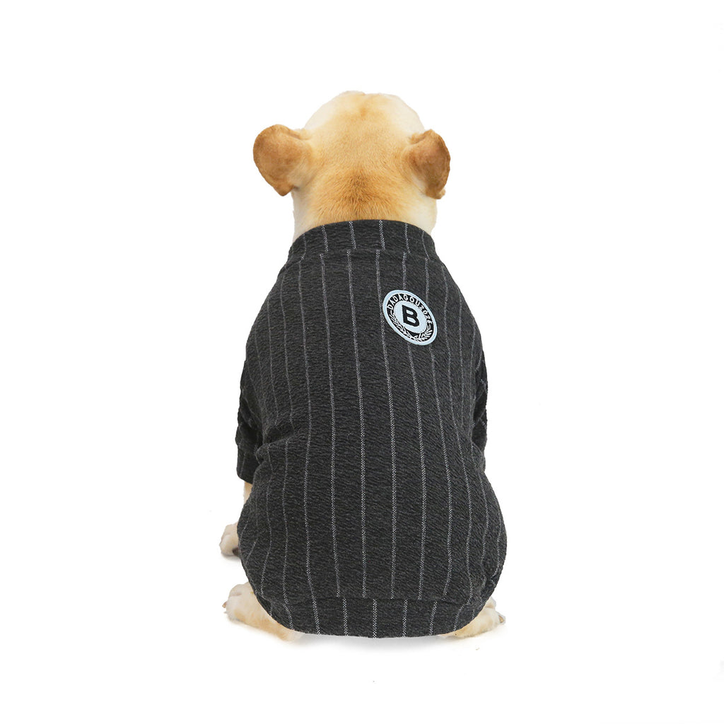 Dog Clothes For Small Dogs Winter French Bulldog Coat Dog Costume Chihuahua Puppy Stripe Baseball Sport Hoodies Jacket
