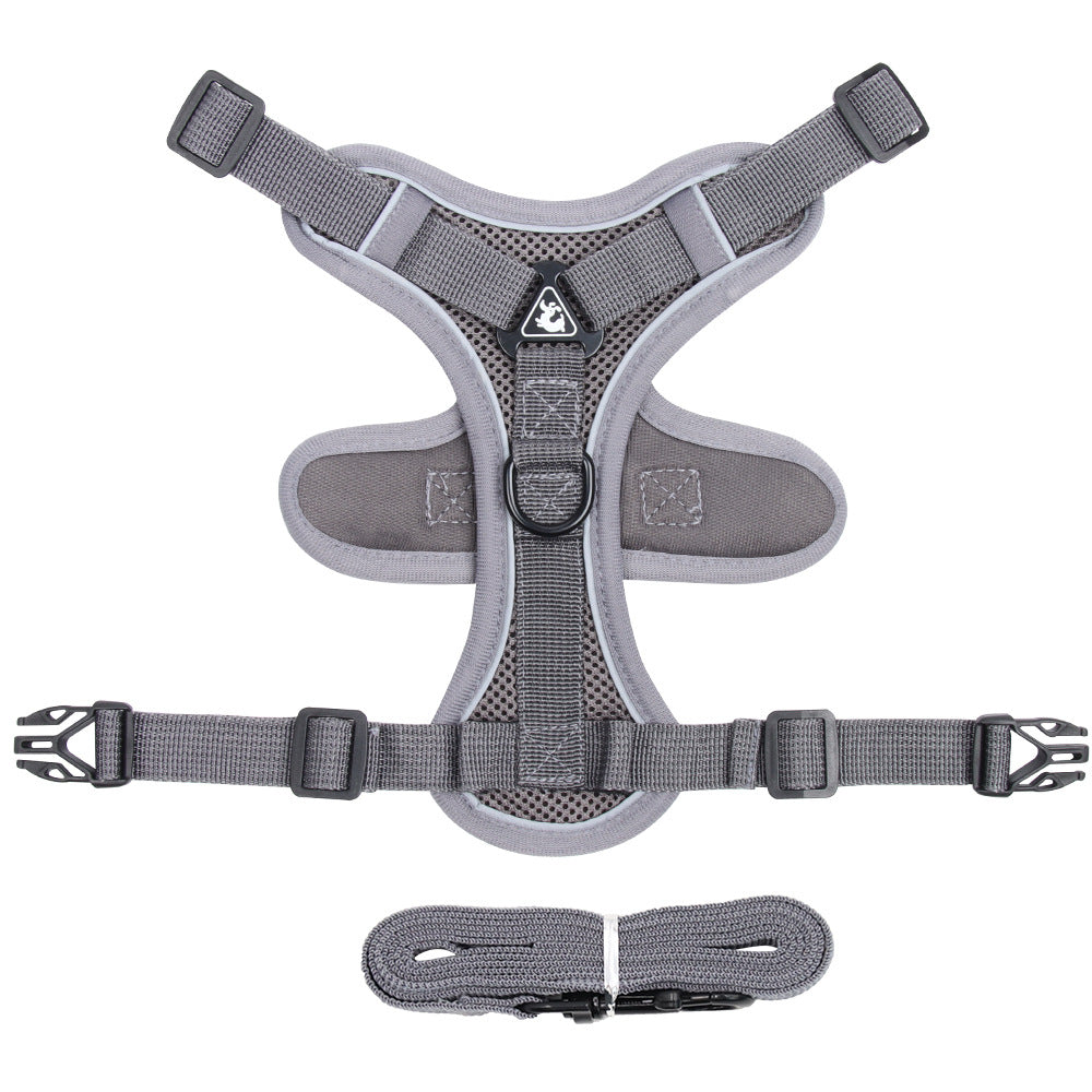 Large Cat Harness And Leash Set Escape Proof Adjustable Mesh Vest With Reflective Strips, No-Choke Soft Breathable Harness For Small Dog Big Kitten