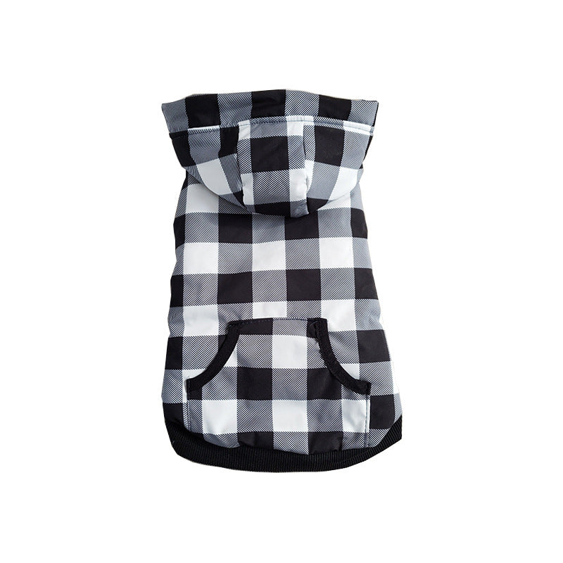 Pet plaid warm clothes for autumn and winter