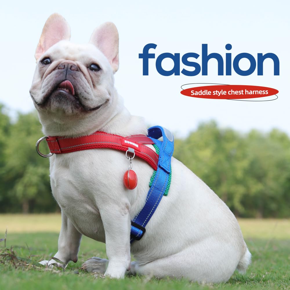 No Pull Dog Harness With 3 Clips And Soft Padded Handle Breathable Mesh Padded, Reflective Strip, Safe At Night, Escape Proof, Quick Adjustment, Easy
