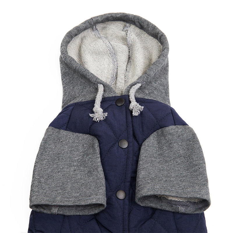 Two-Color Zipper Decoration Dog Clothes