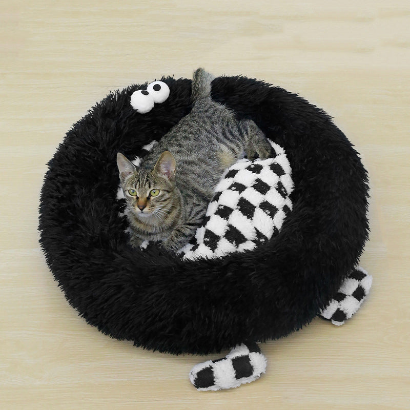 Long Plush Nest For Pets, Thick And Warm Mat For Small And Medium Shiba Inu, Deep Sleep Nest For Puppies, Autumn And Winter