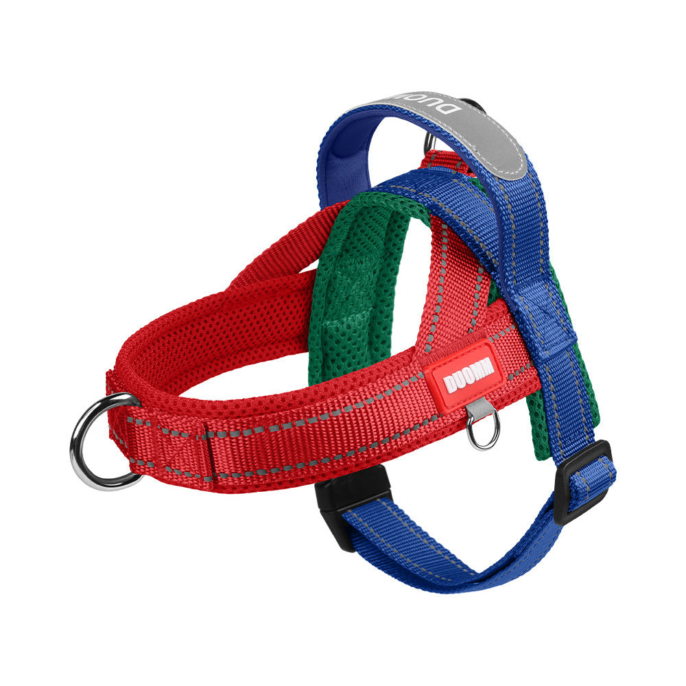 No Pull Dog Harness With 3 Clips And Soft Padded Handle Breathable Mesh Padded, Reflective Strip, Safe At Night, Escape Proof, Quick Adjustment, Easy