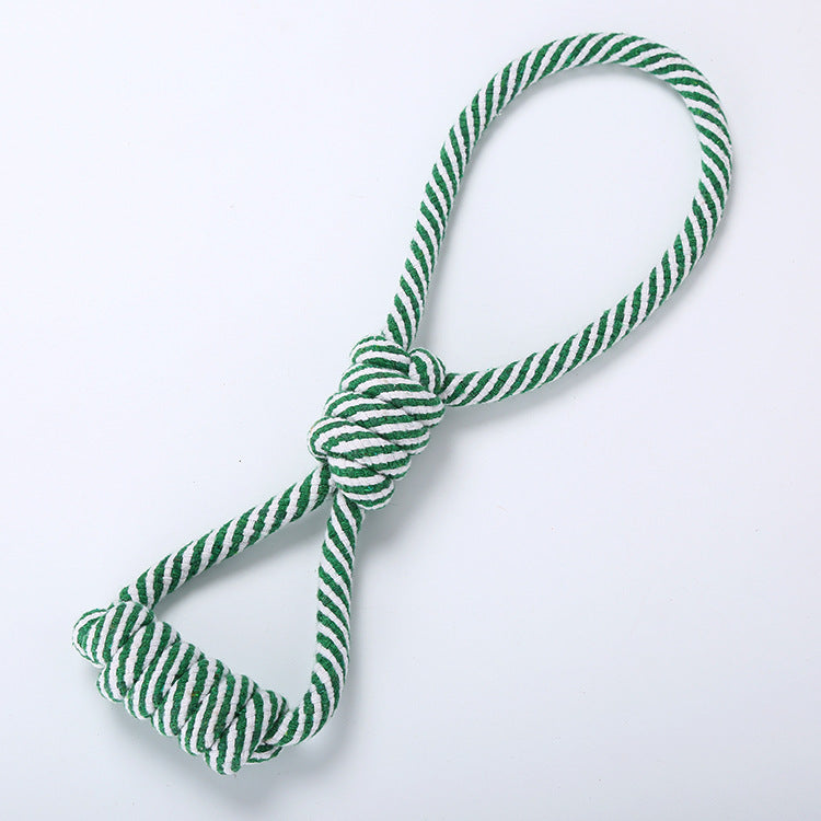 Eight character pull ring pet cotton rope