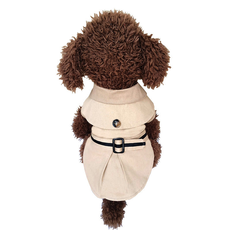 Teddy dog cloak trench coat