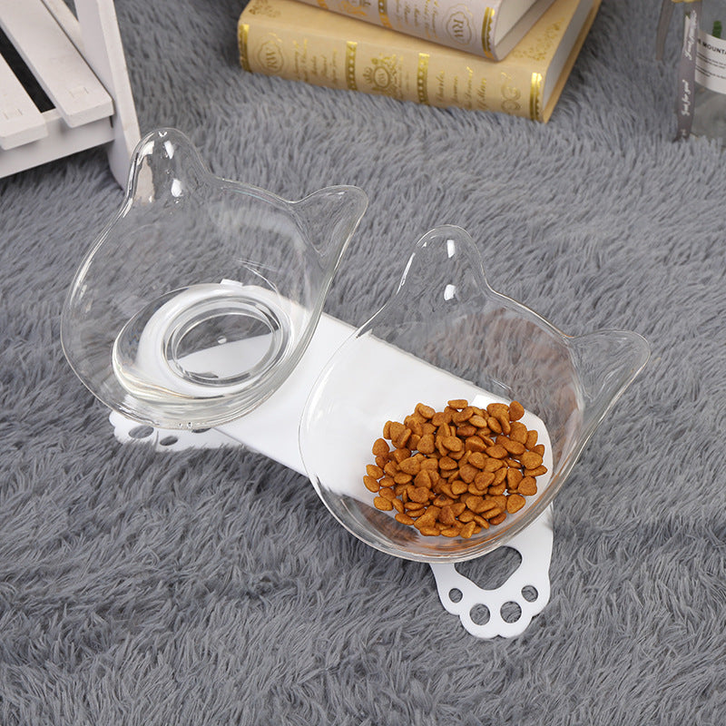 Cat and dog neck guard double bowl