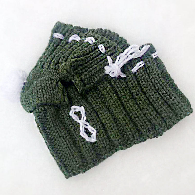 French bucket hat autumn and winter wool scarf