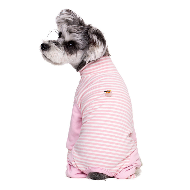 Pet Clothes Autumnwinter Outfit For Poodles Adjustable Four-legged Design
