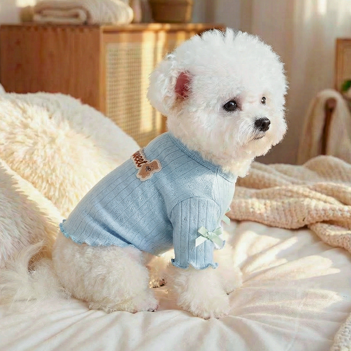 Comfortable Knitted Bear Sweater For Small Dogs