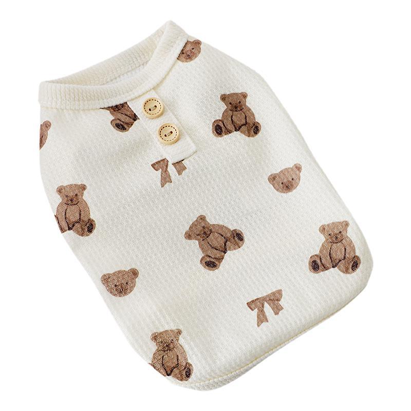 Fashion Waffle Small Dog Clothes Short Sleeve