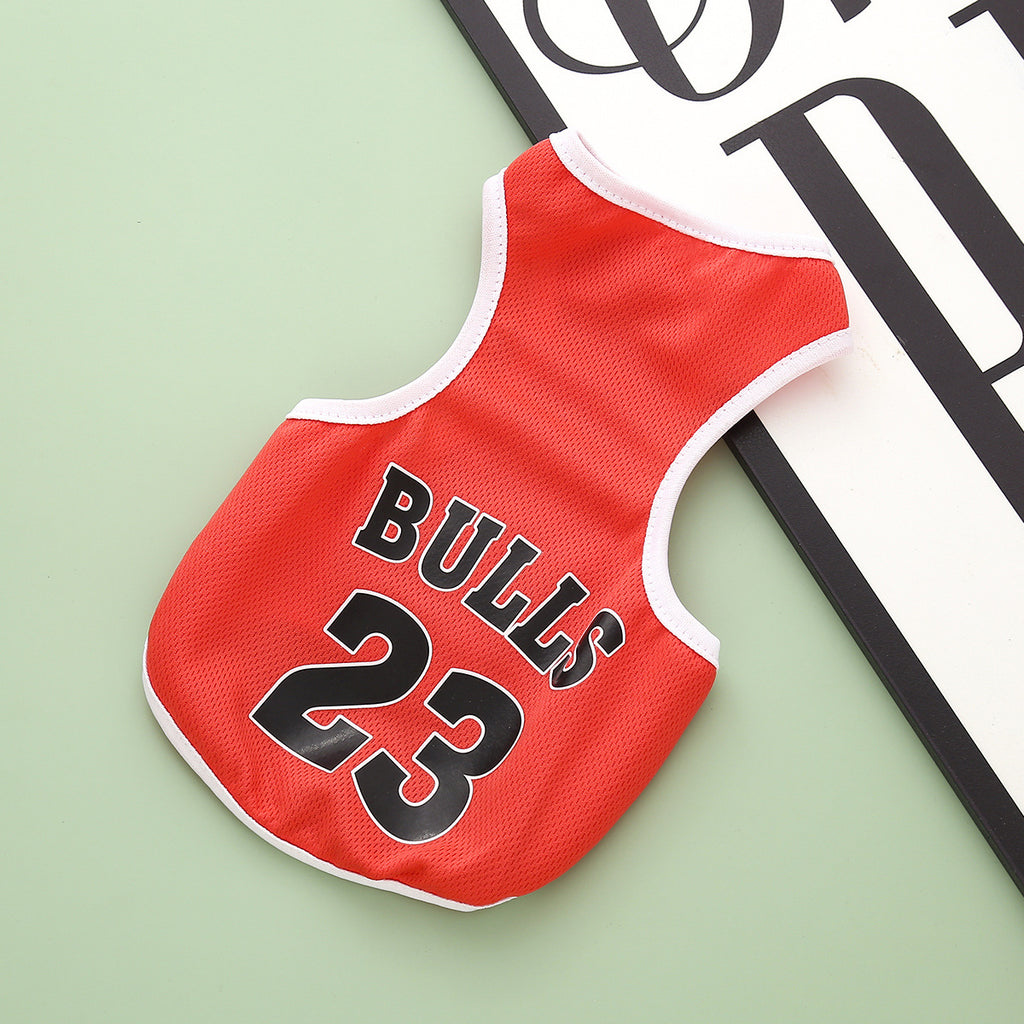 Pet Basketball Wear Thin Sports Vest
