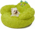 Cute Calming Dog And Cat Bed Indoor High Bolster Donut Dog Beds Comfortable Plush Cuddler Dog Be Size For Small Dogs And Cats Cute Cartoon Soft Bed