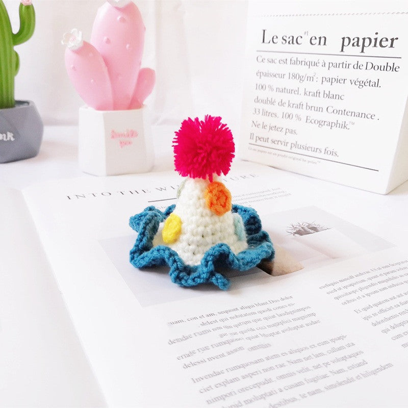 Pet Cute Ice Cream Knitting Wool Birthday Hat