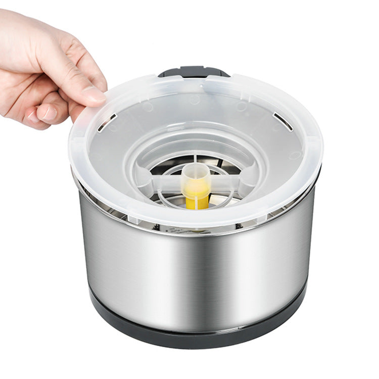 Stainless Steel Cat And Small Flower Drinking Bowl Dog Drinking Fountain