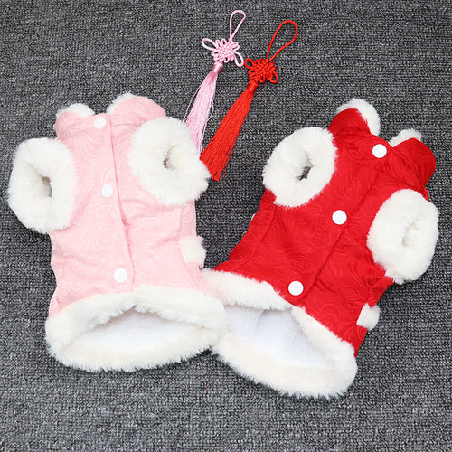 Autumn And Winter Teddy Corgi Fighting Tang Suit Cat Hanfu