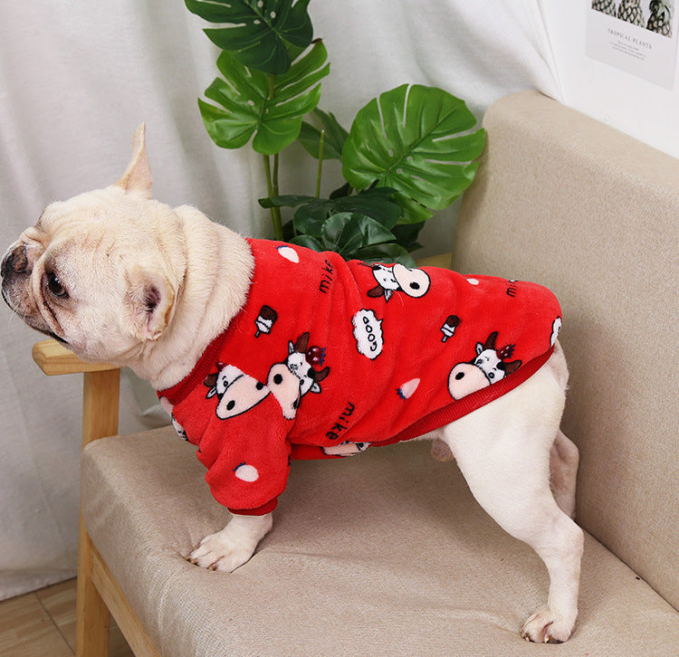 Pet Clothes Law Fighting Pug Dog Autumn And Winter Sweater