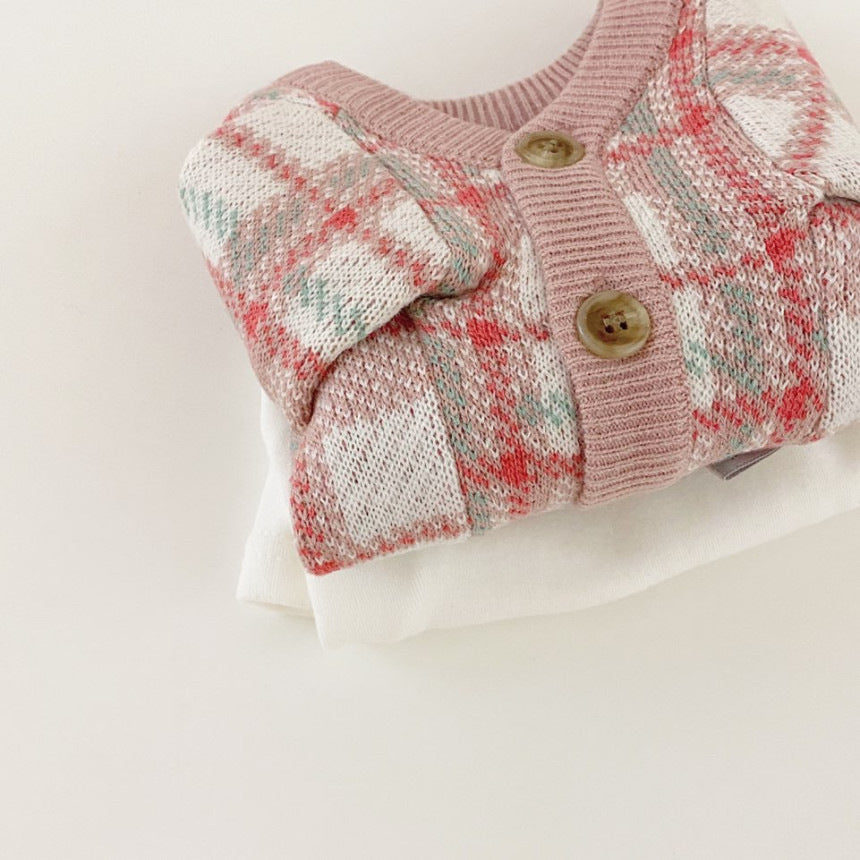 New Korean Gentle Pink Cardigan Winter Warm Small Dog Sweater