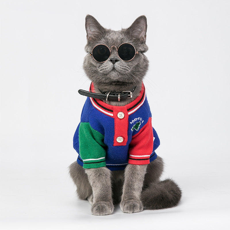 Dog Clothes Autumn And Winter New Red Sweater Pet Clothes
