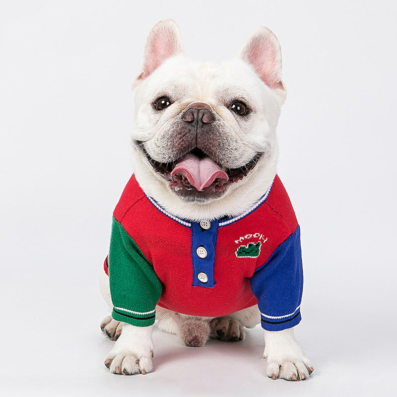 Dog Clothes Autumn And Winter New Red Sweater Pet Clothes