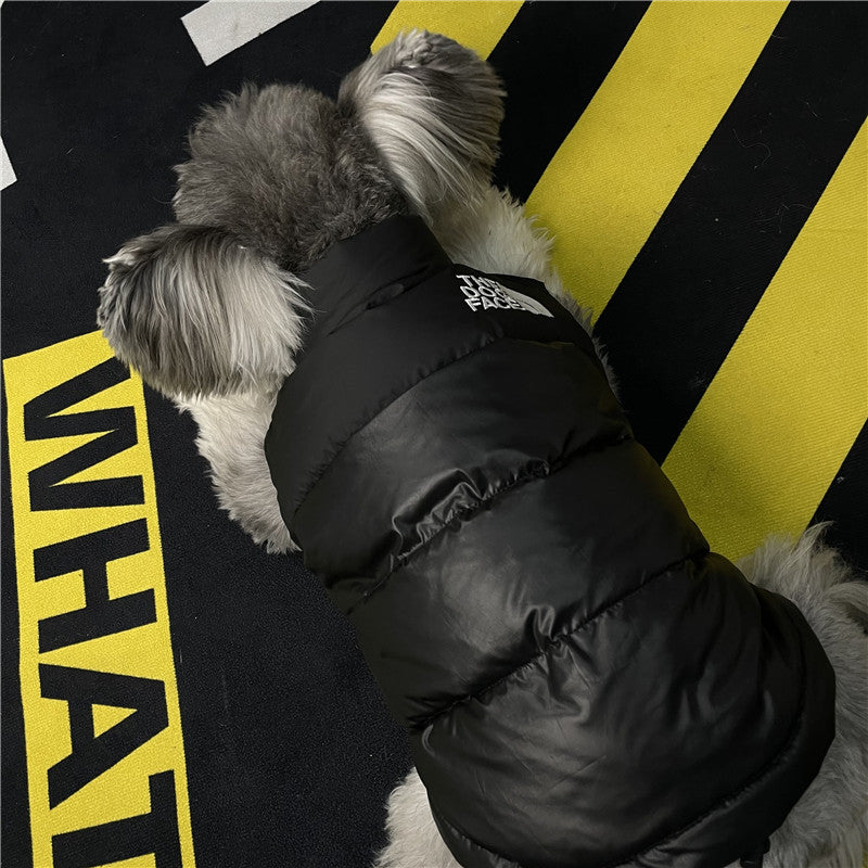 Puppy Warm And Thick Black Down Jacket Sleeveless Vest Jacket