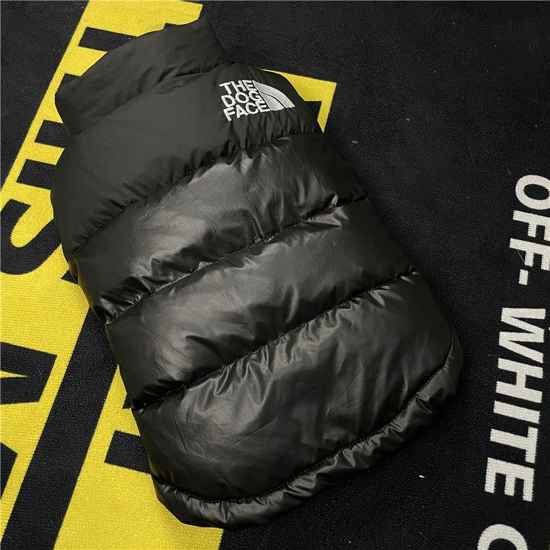 Puppy Warm And Thick Black Down Jacket Sleeveless Vest Jacket