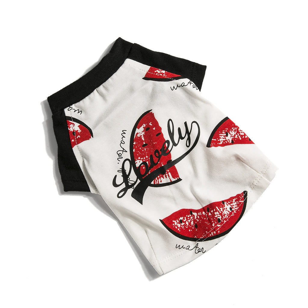 Dog T-shirt Cotton Pet Clothes Watermelon T-shirt