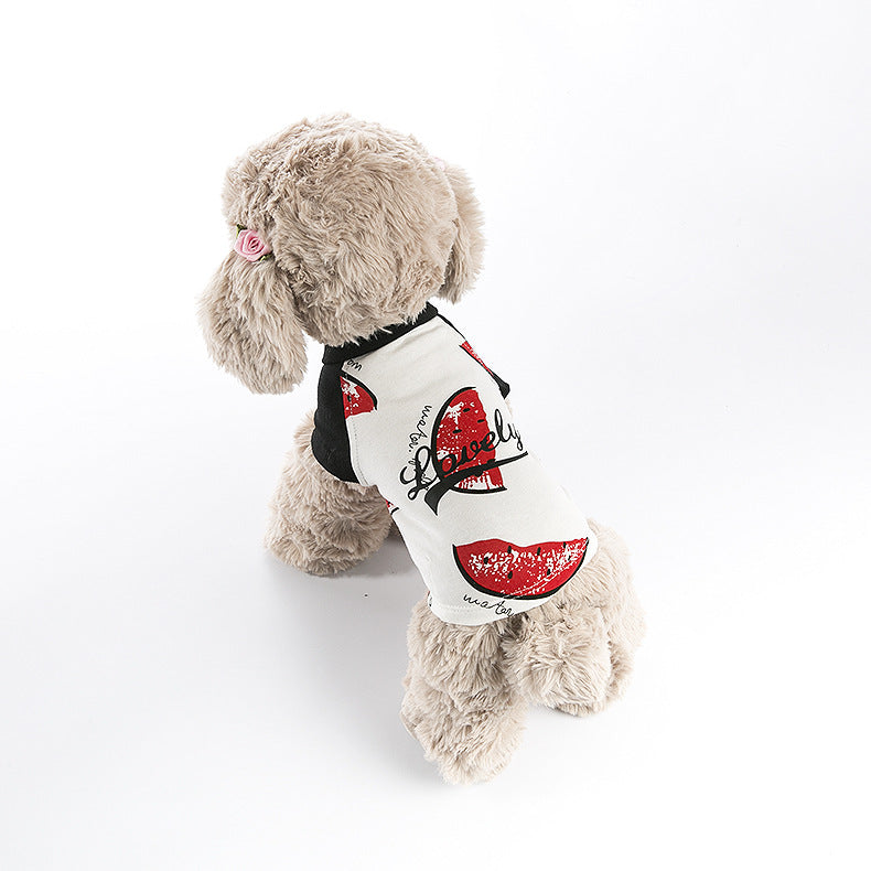 Dog T-shirt Cotton Pet Clothes Watermelon T-shirt