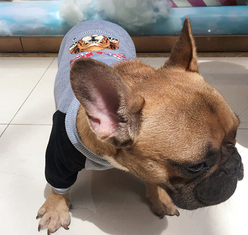 Fat Dog Pug Small And Medium Dog Pet Plus Velvet Sweater