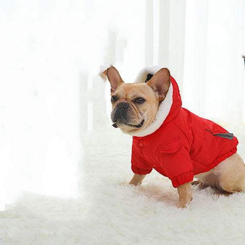 Law Fighting Clothes Dog Cotton Winter Pet Clothes Plus Velvet Thickening