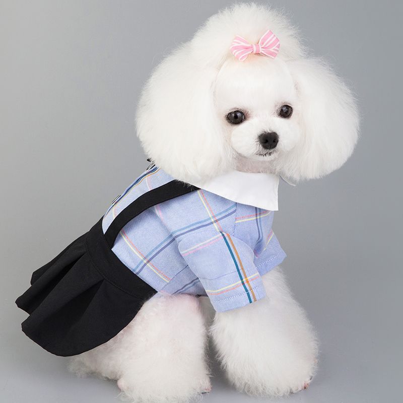Spring And Summer New Dog Clothes Couple Wear Student Suit