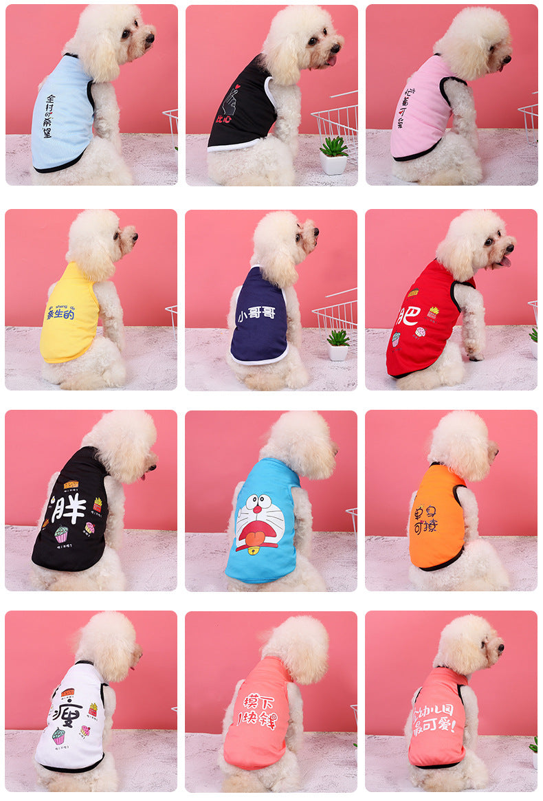 Small Dog Funny Cat Bichon Fight Pomeranian Small DogClothes
