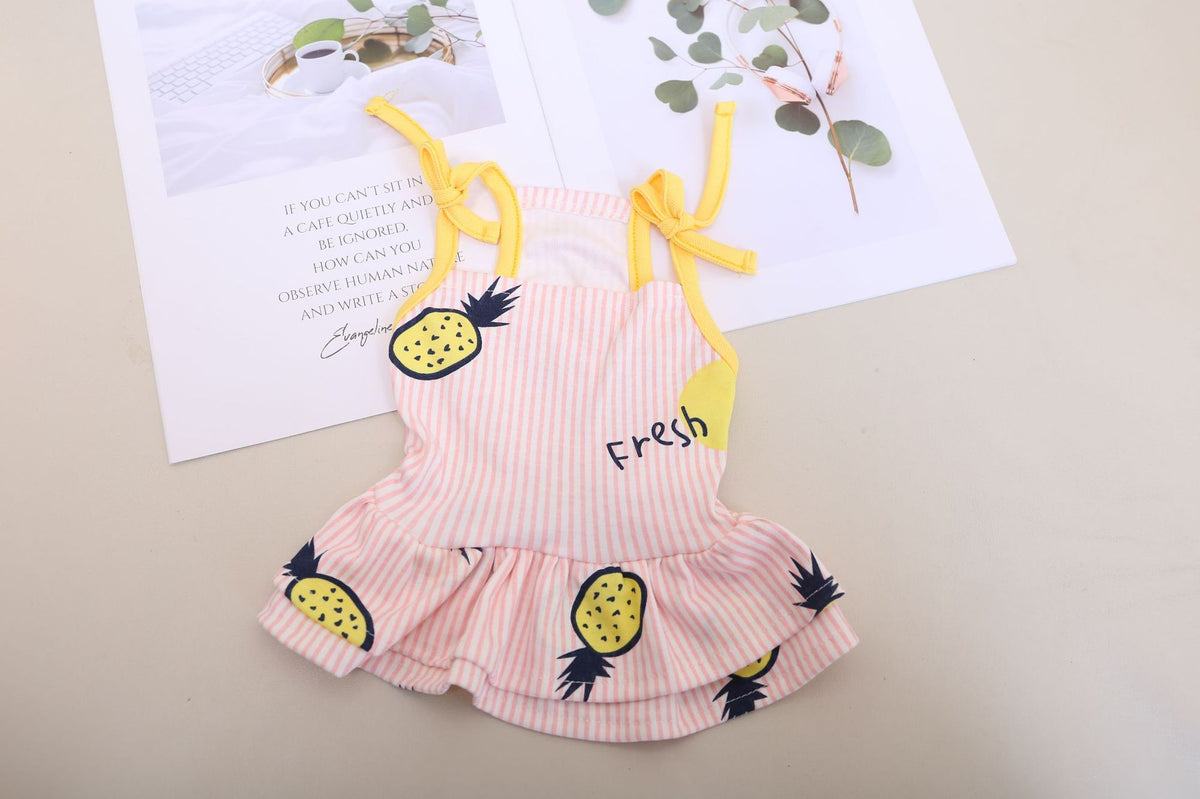 Pet Clothing Thin Breathable Cotton Sling Dress Vest Couple Clothing