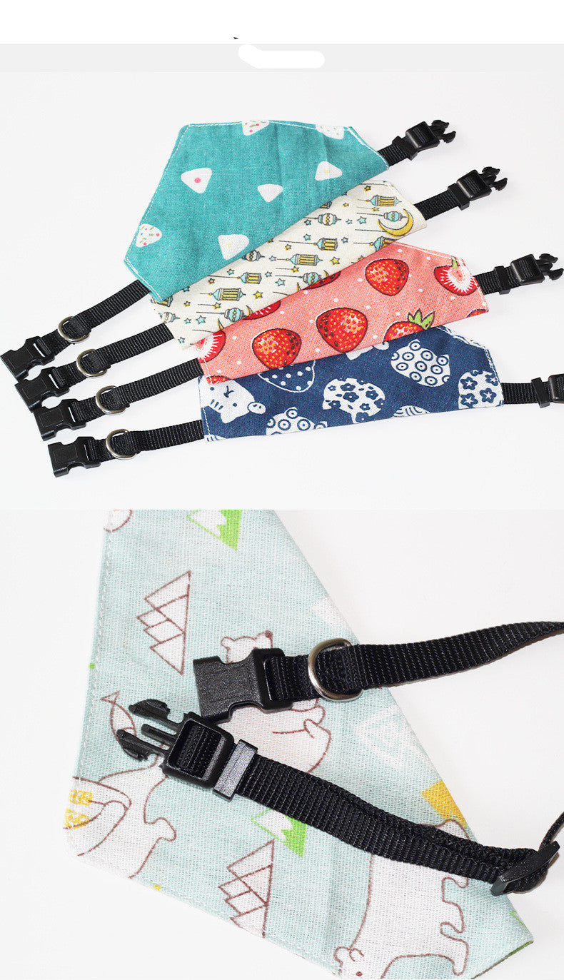 Pet Triangle Dog Scarf Cat Collar Christmas Small Dog Saliva Towel