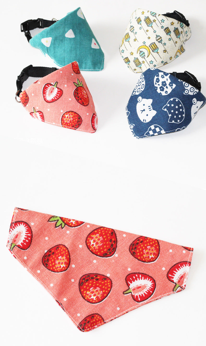 Pet Triangle Dog Scarf Cat Collar Christmas Small Dog Saliva Towel