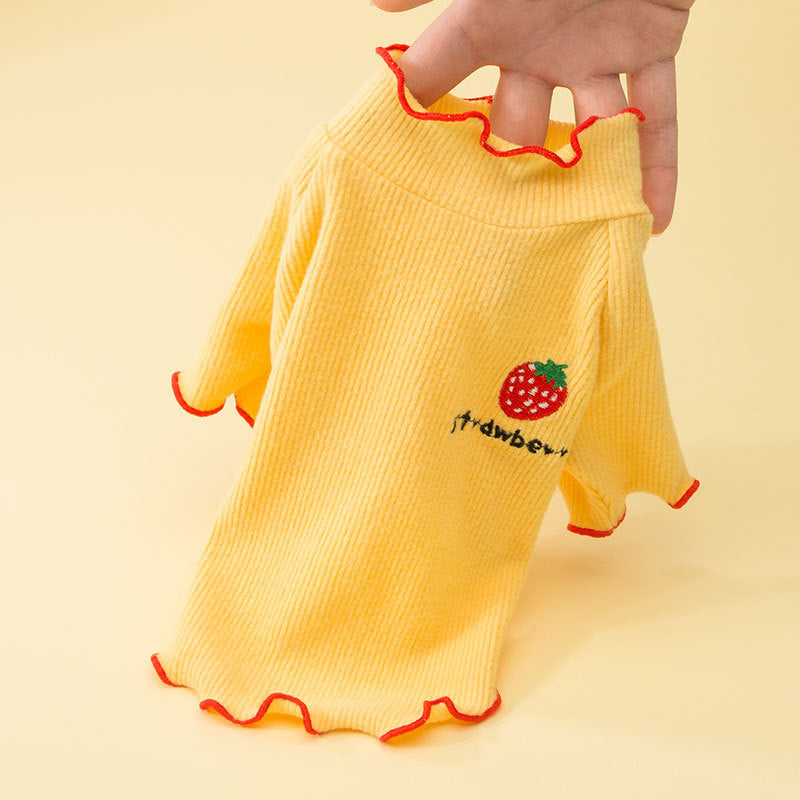 Breathable Strawberry Knitwear For Dogs And Pet Undercoat