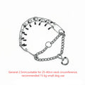 Chrome Plated Pinch Dog Collar Proong Dogs Training Choke Chain Dog Training Necklace Rubber Tips Guardian