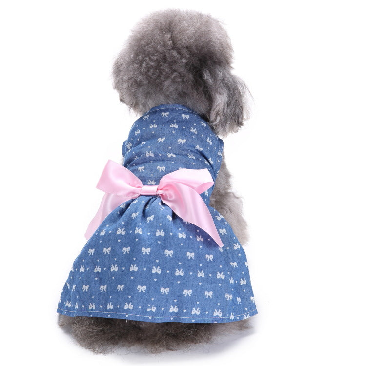 Pet Clothes Bow Skirt Summer Dress